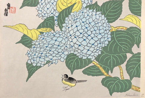 - Ajisai to Kotori  (Small Bird and Hydrangea) -