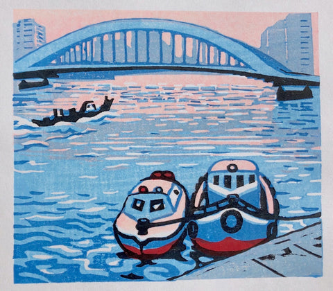 - Eitai Bridge and Sumida River  -