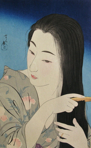 Kamisuki  (Combing the Hair) - SAKURA FINE ART