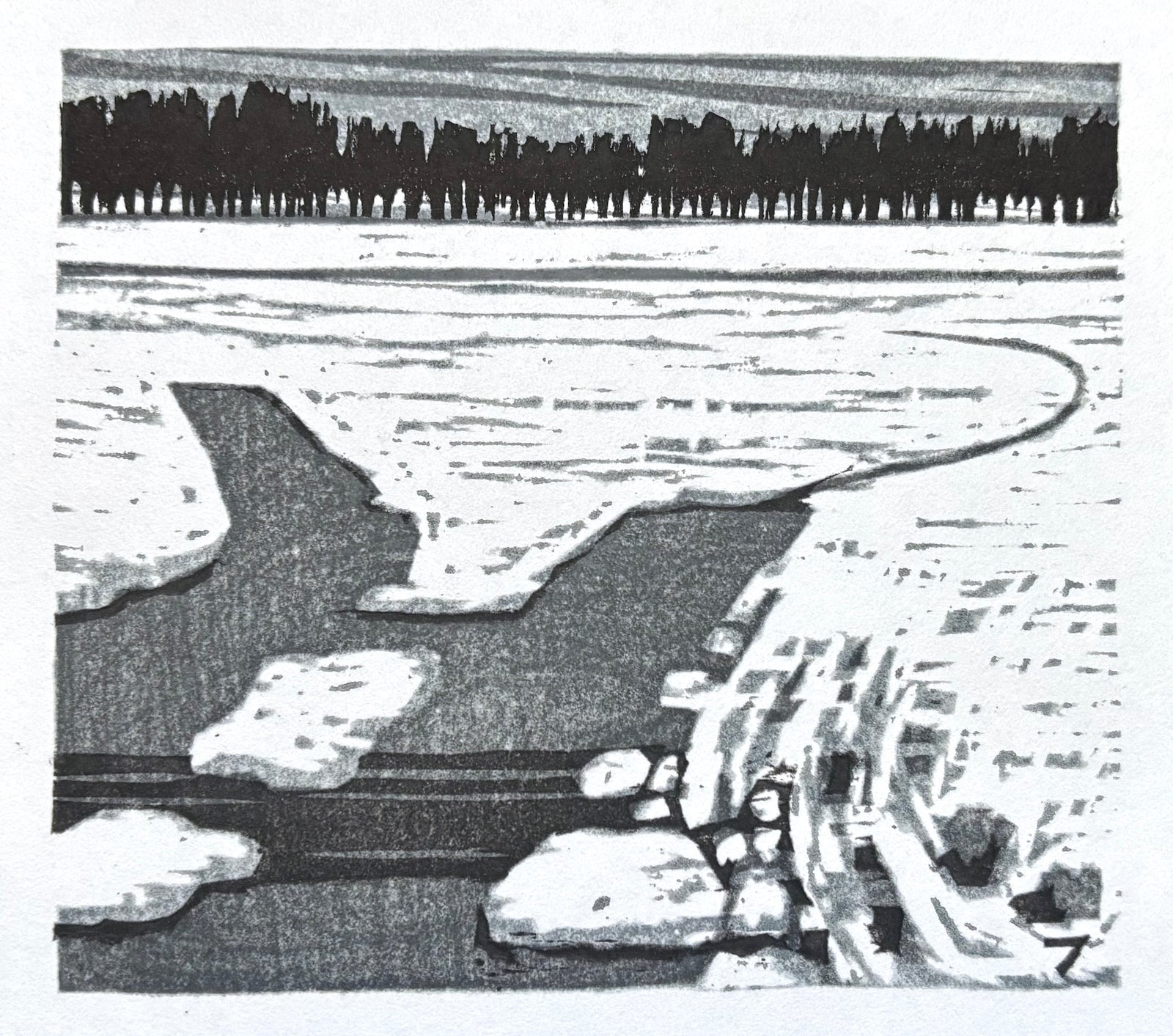 - On the Snowy Riverbank -