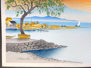 - Yabase Kihan (Returning Sails at Yabase) from the series “Eight Views of Ōmi Province"