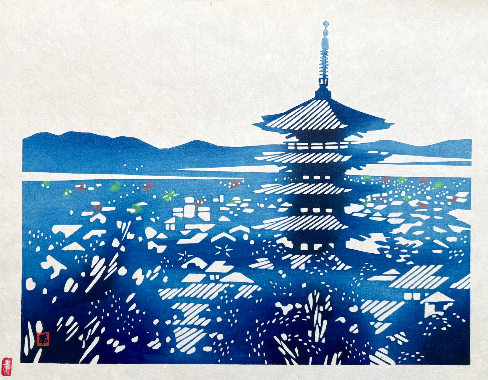  - Yasaka no Tou (The Pagoda at Yasaka, Kyoto) - Toshijiro Inagaki - SAKURA FINE ART