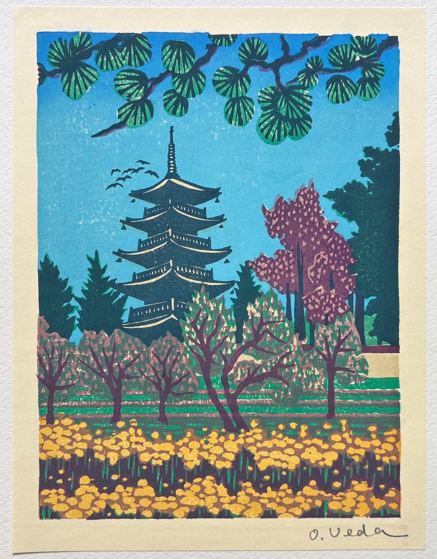  - Five - Story Pagoda of Bitchu Kokubunji Temple, Soja, Okayama - Osamu Ueda - SAKURA FINE ART