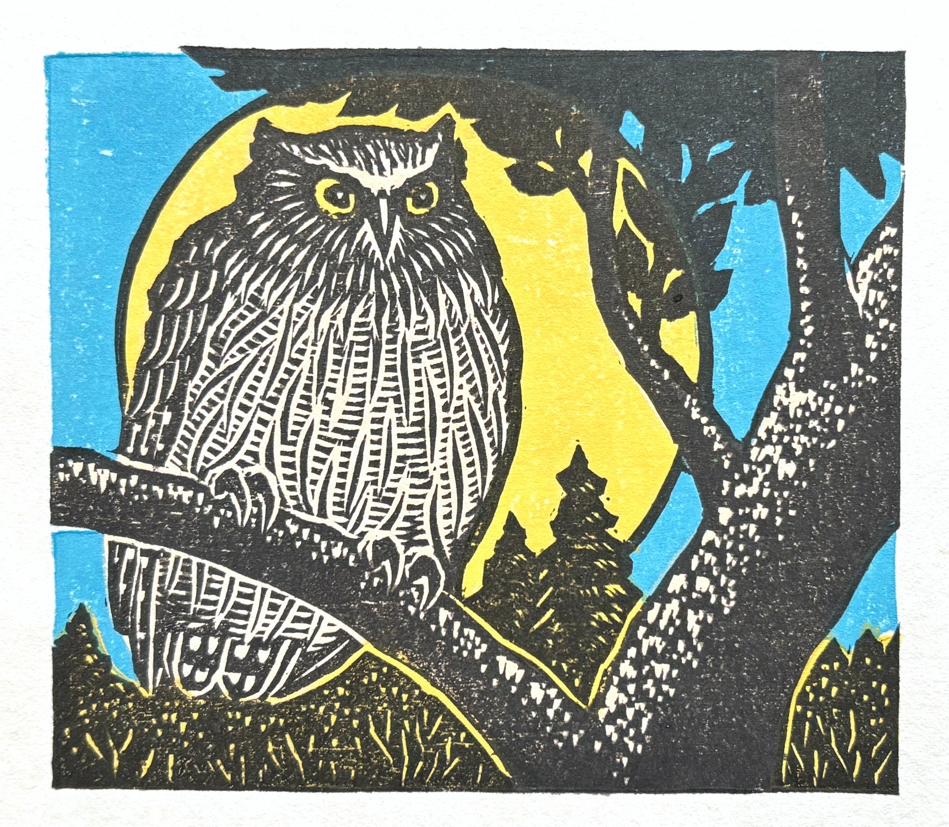 - Owl and Full Moon-