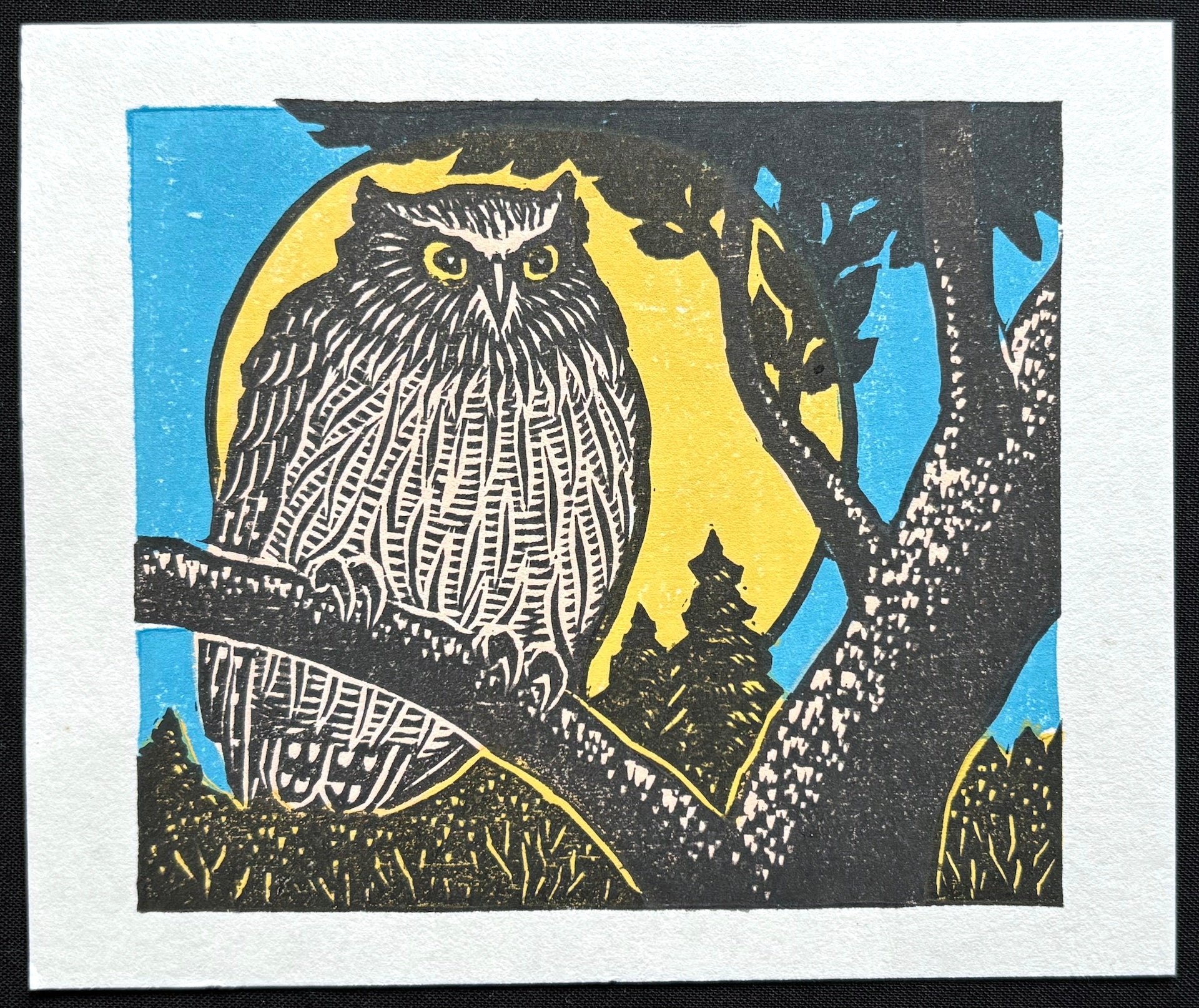 - Owl and Full Moon-