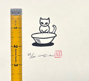 - White Nursing Cat  -