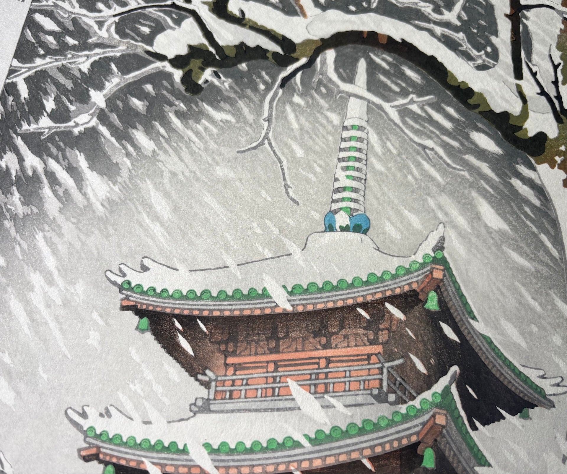 - Yuki no hi, Ueno Goju no tou  (Snowy Day, Five-story Pagoda at Ueno) -