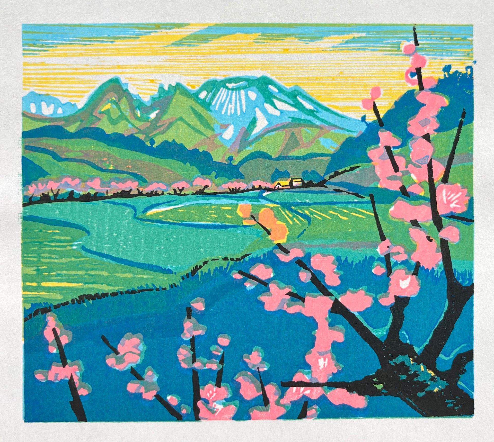 - Mountain Village in Spring -