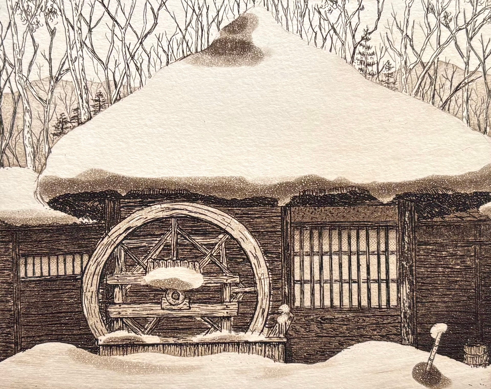 - Suisha-goya (Watermill in Snow) -