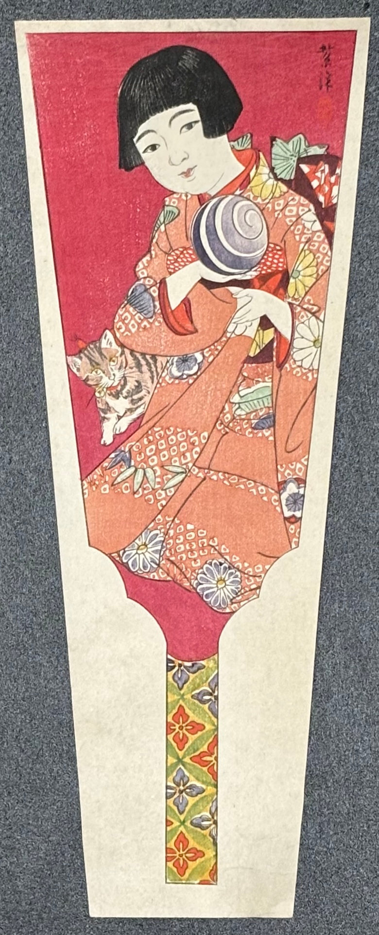 - Shōjo to Temari (Girl with Bouncing Ball – Battledore Print) -