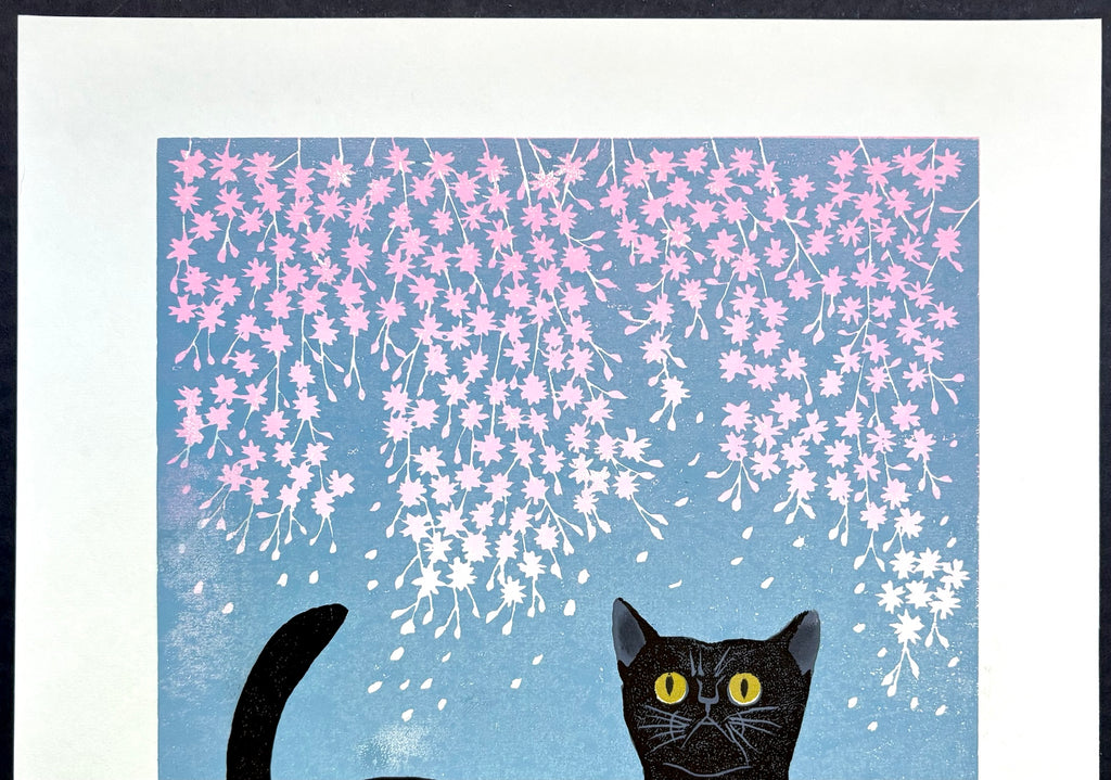 - Cats and Sakura (Black cats) -