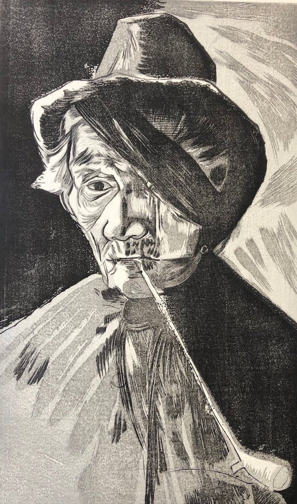 - Man with Pipe and Eye Bandage - Van Gogh, 1960 -