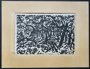  - A Walk with a Dog in the Woods - Kihei Sasajima - SAKURA FINE ART