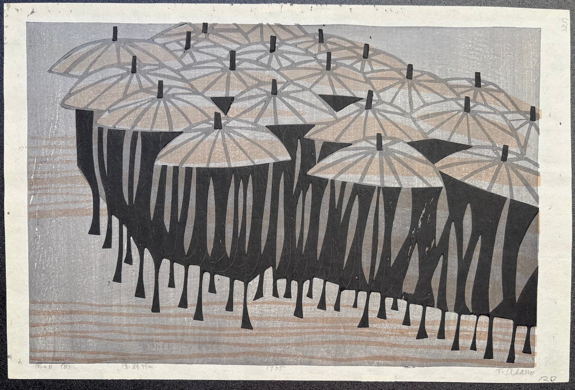  - Ame no Hi, B (Rainy Day,B), 1965 - Takeji Asano - SAKURA FINE ART