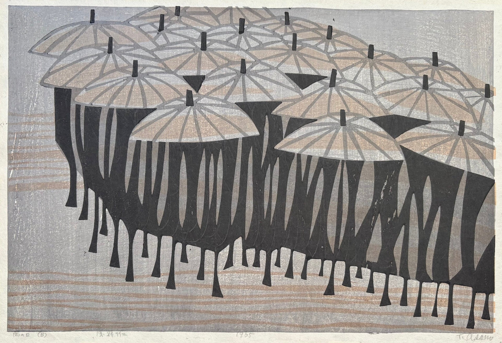  - Ame no Hi, B (Rainy Day,B), 1965 - Takeji Asano - SAKURA FINE ART
