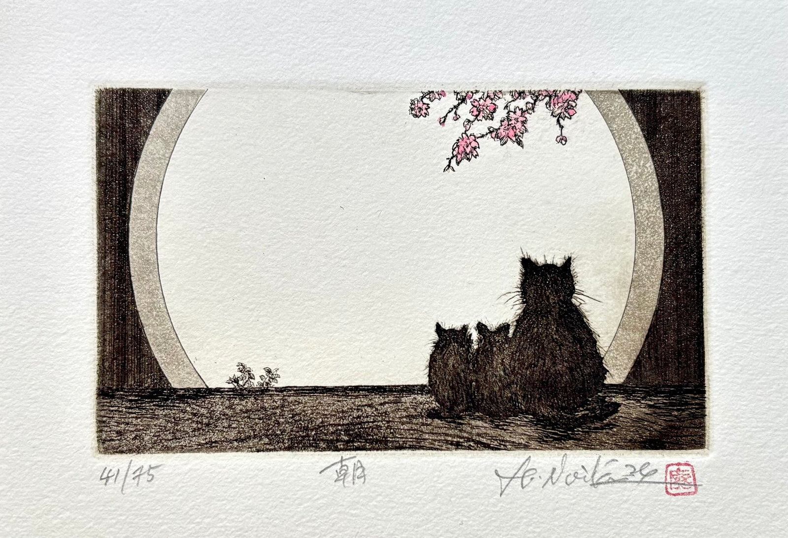  - Asa (Cats in the Morning) - Hiroto Norikane - SAKURA FINE ART
