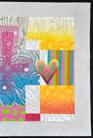  - Asian – Pink no Cross to Heart" (Pink Cross and Heart, from the Asian Series) - Mitsuru Hiraki - SAKURA FINE ART