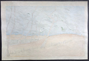  - Awazu no Seiran (Clearing Weather at Awazu) from the series “Eight Views of Ōmi Province" - Tomikichiro Tokuriki - SAKURA FINE ART