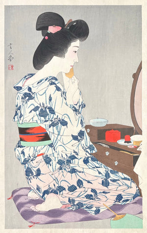 - Ayame Yukata (Iris Summer Kimono) - Kotondo Torii - SAKURA FINE ART