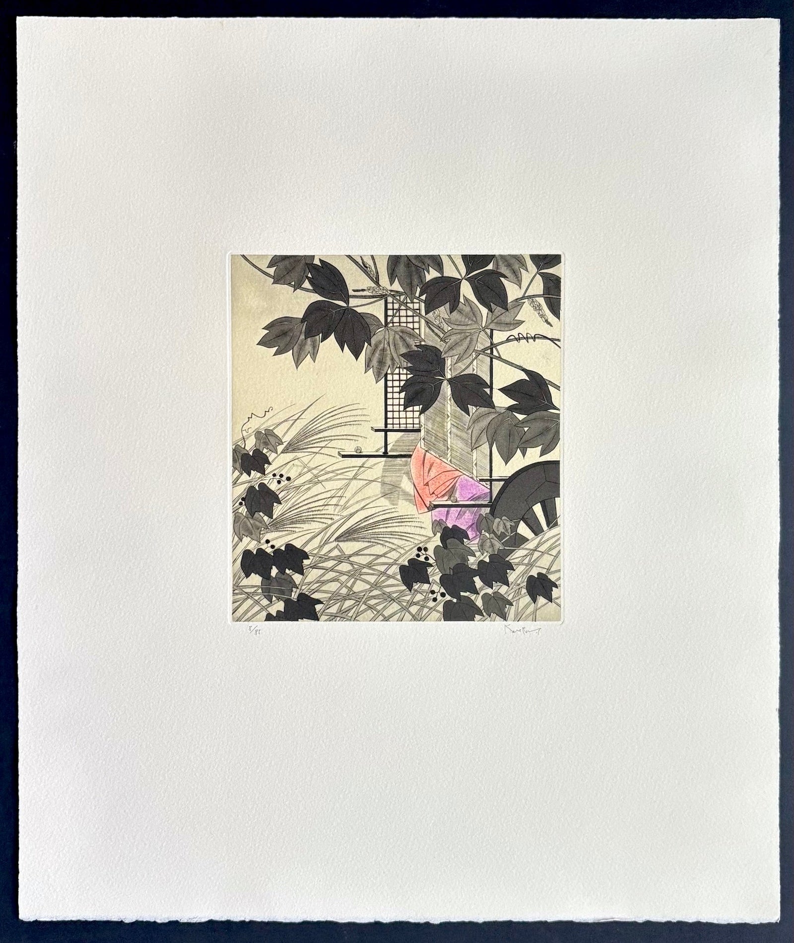  - "Azumaya” (The Eastern Cottage) from The Tale of Genji - Kaoru Saito - SAKURA FINE ART