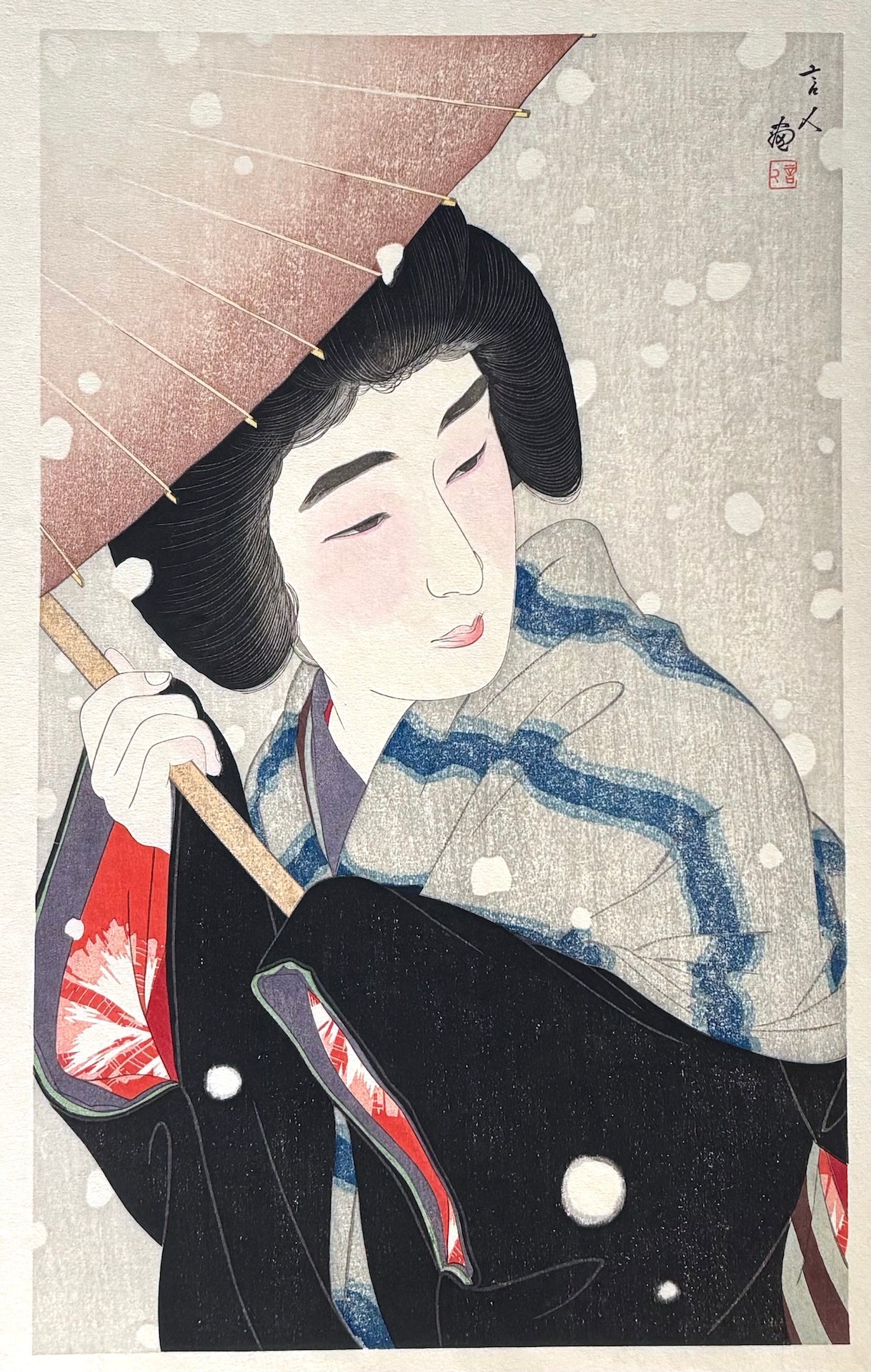- Botan Yuki (Peony Snowflakes) - Kotondo Torii - SAKURA FINE ART
