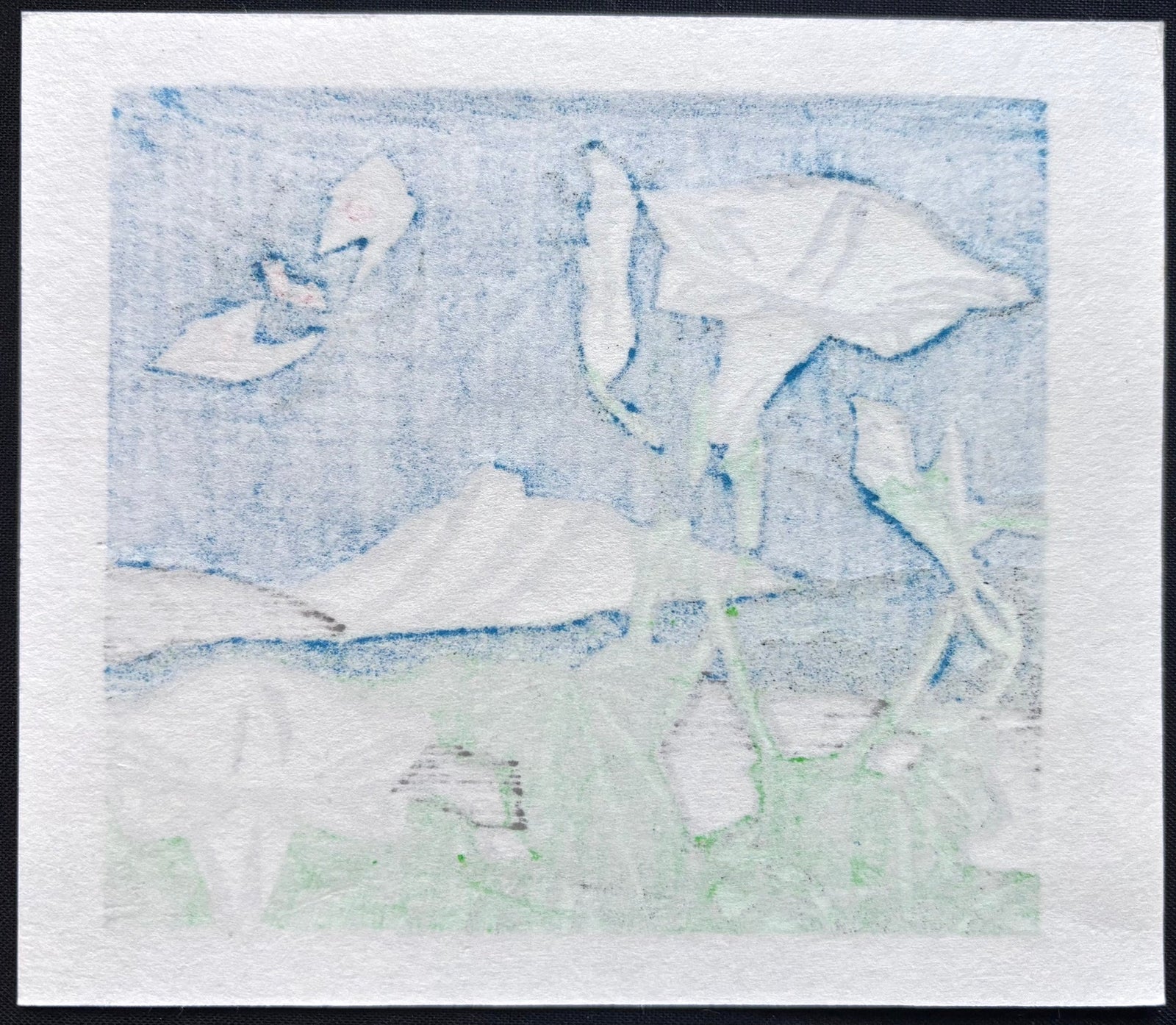  - Butterfly, Morning Glory and Mountain - Yoshio Kanamori - SAKURA FINE ART