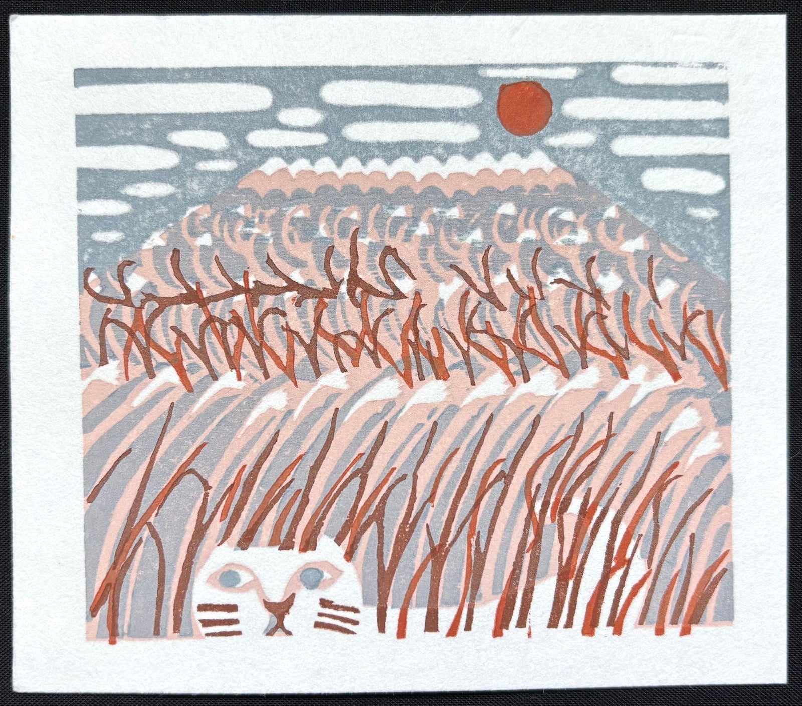  - Cat and Silver Grass - Morikazu Maeda - SAKURA FINE ART