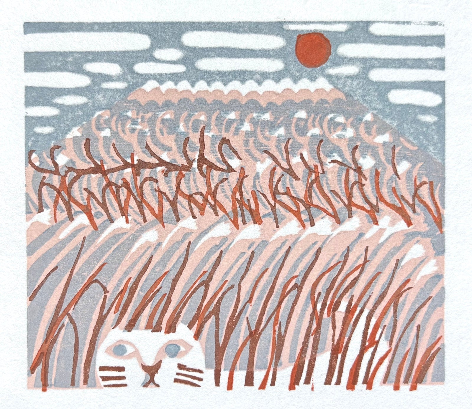  - Cat and Silver Grass - Morikazu Maeda - SAKURA FINE ART