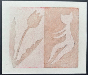  - Cat and Tulip - Takashi Ohno - SAKURA FINE ART