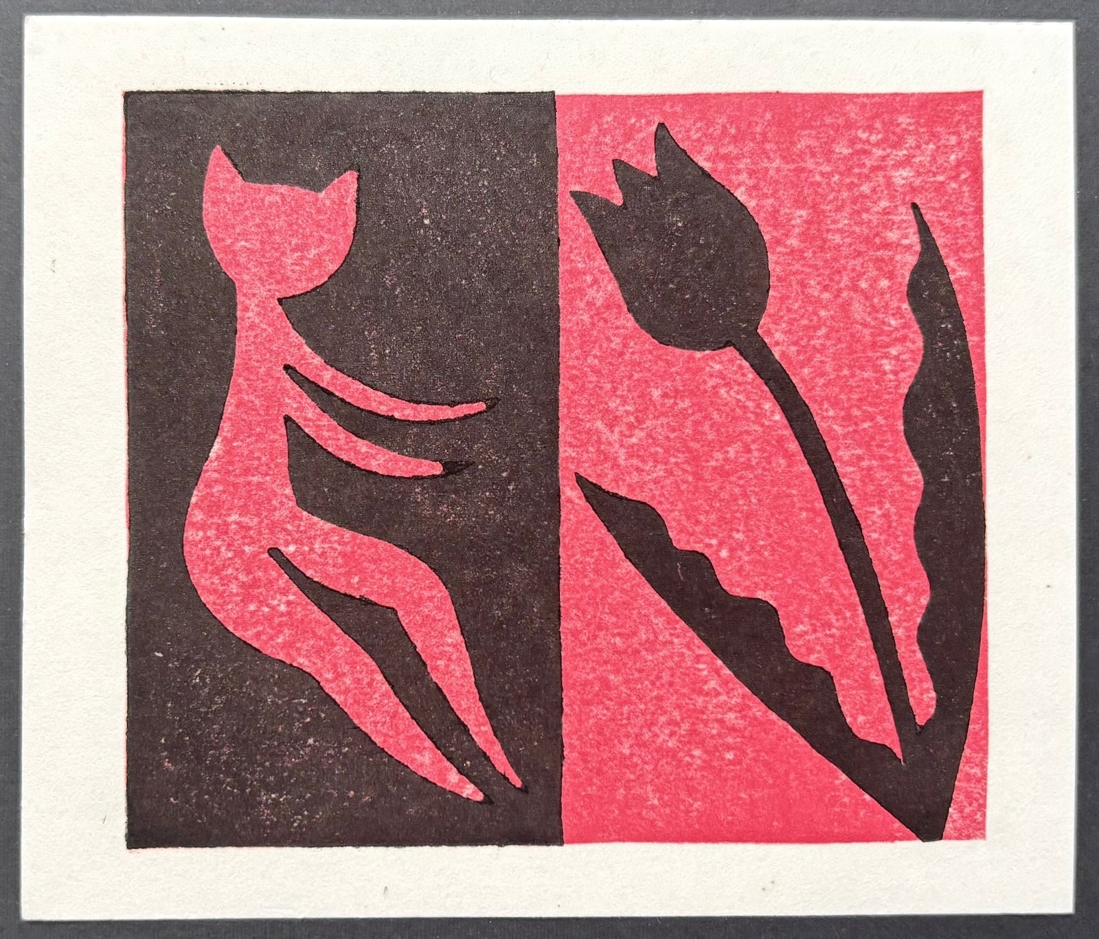  - Cat and Tulip - Takashi Ohno - SAKURA FINE ART