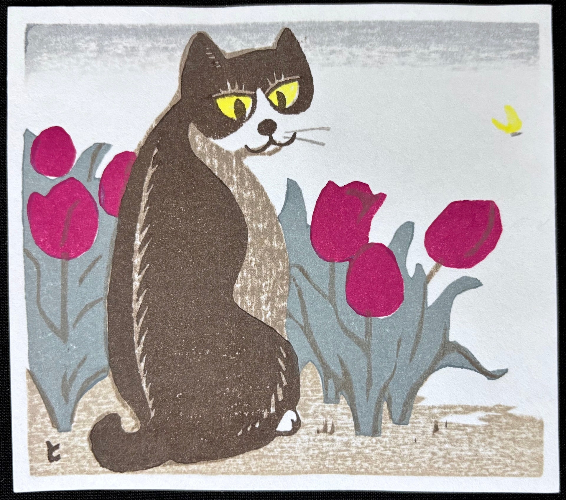  - Cat and Tulips - SAKURA FINE ART