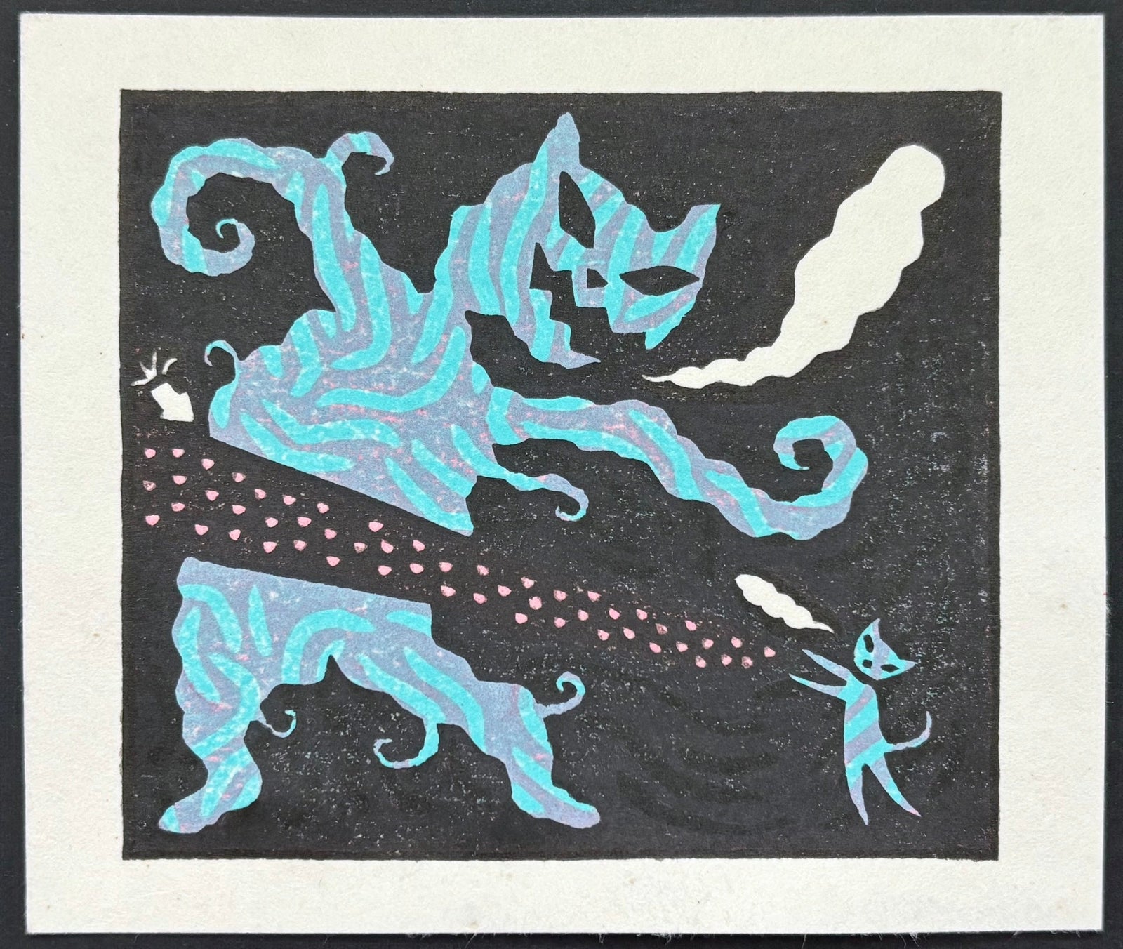  - Cat Throwing Beans - Takashi Ohno - SAKURA FINE ART