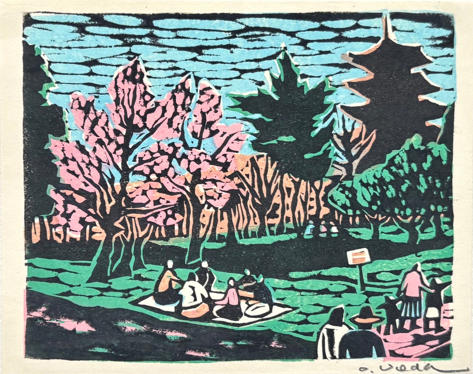  - Cherry Blossom Viewing, Okayama - Osamu Ueda - SAKURA FINE ART