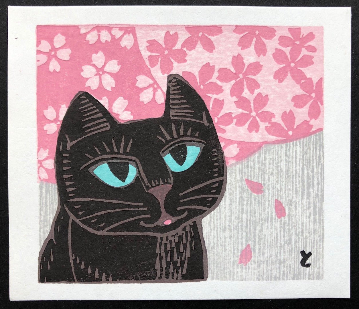  - Cherry Blossoms and Cat - SAKURA FINE ART