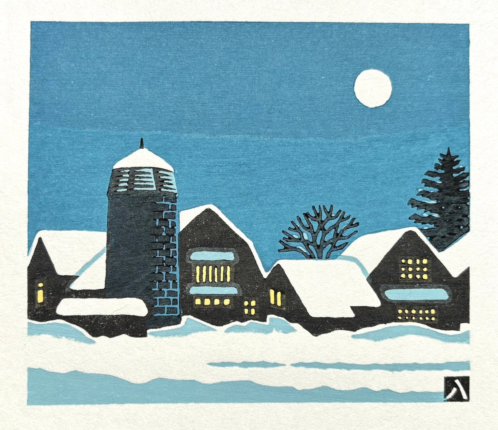  - Cowshed in Winter - Yaozo Matsumi - SAKURA FINE ART