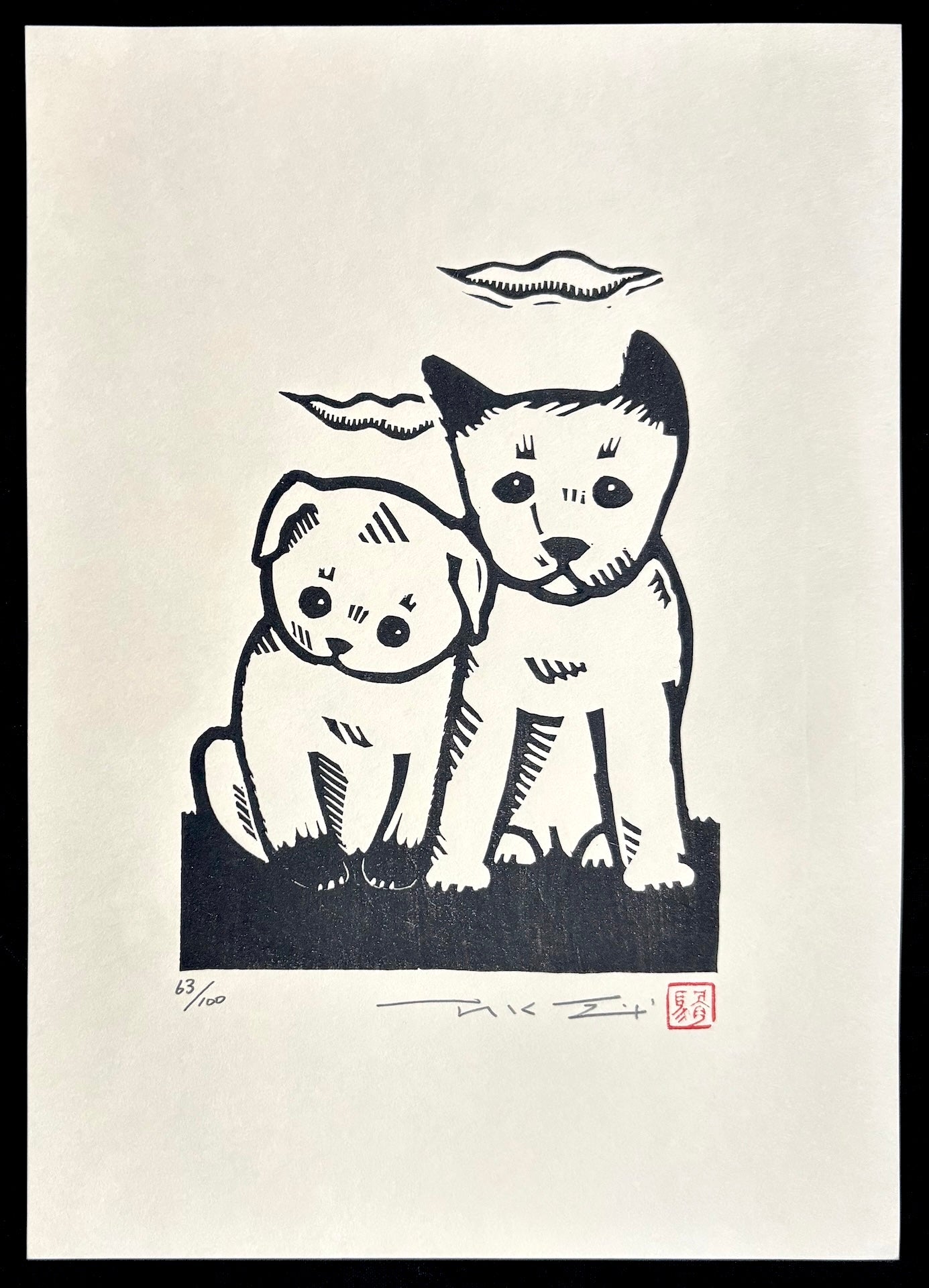  - Dog Friends - 1 - Takashi Ohno - SAKURA FINE ART