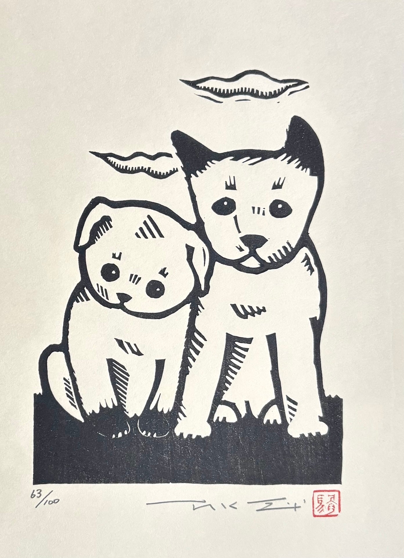  - Dog Friends - 1 - Takashi Ohno - SAKURA FINE ART