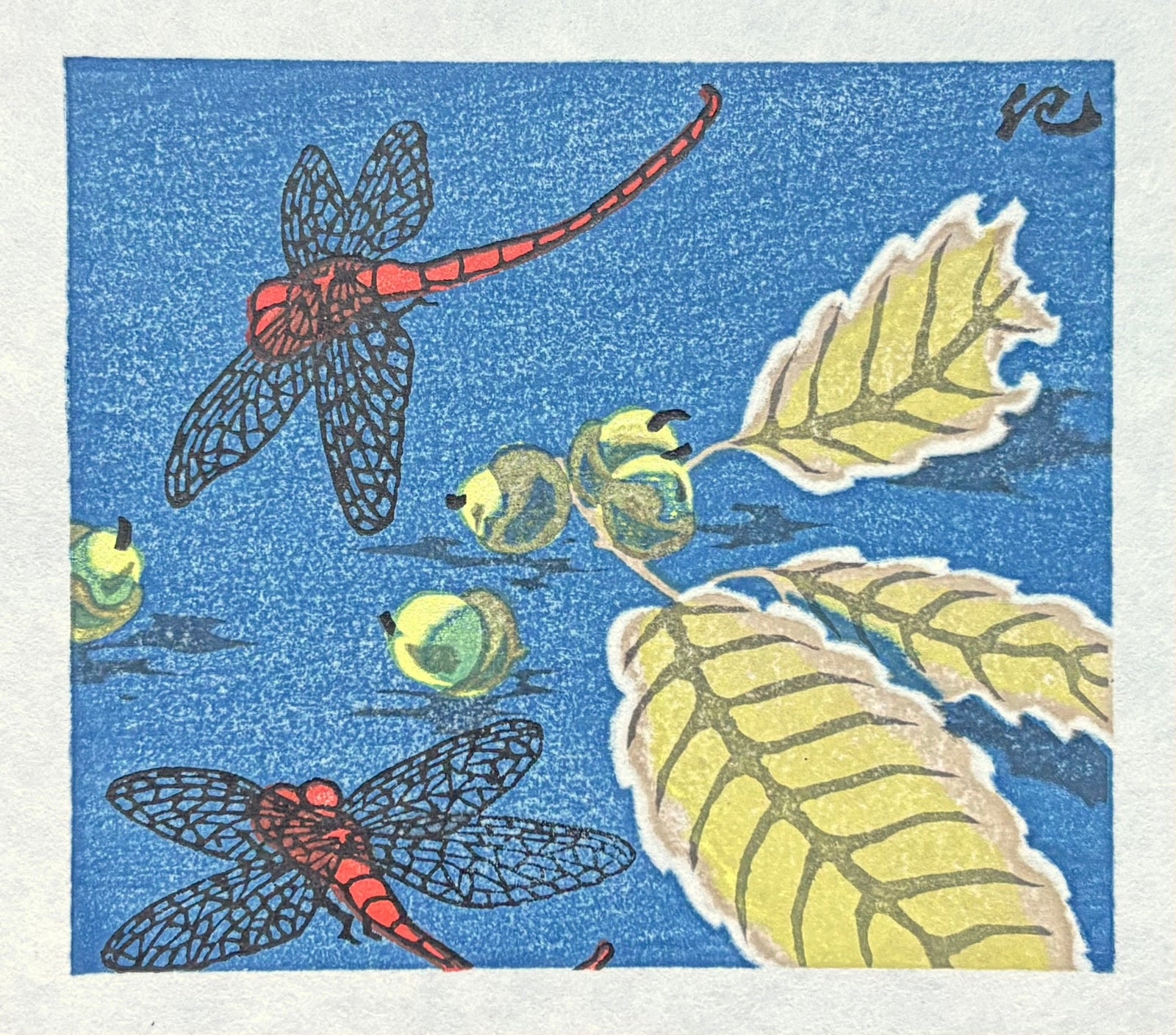  - Dragonflies and Acorns - Kieko Tsurusawa - SAKURA FINE ART