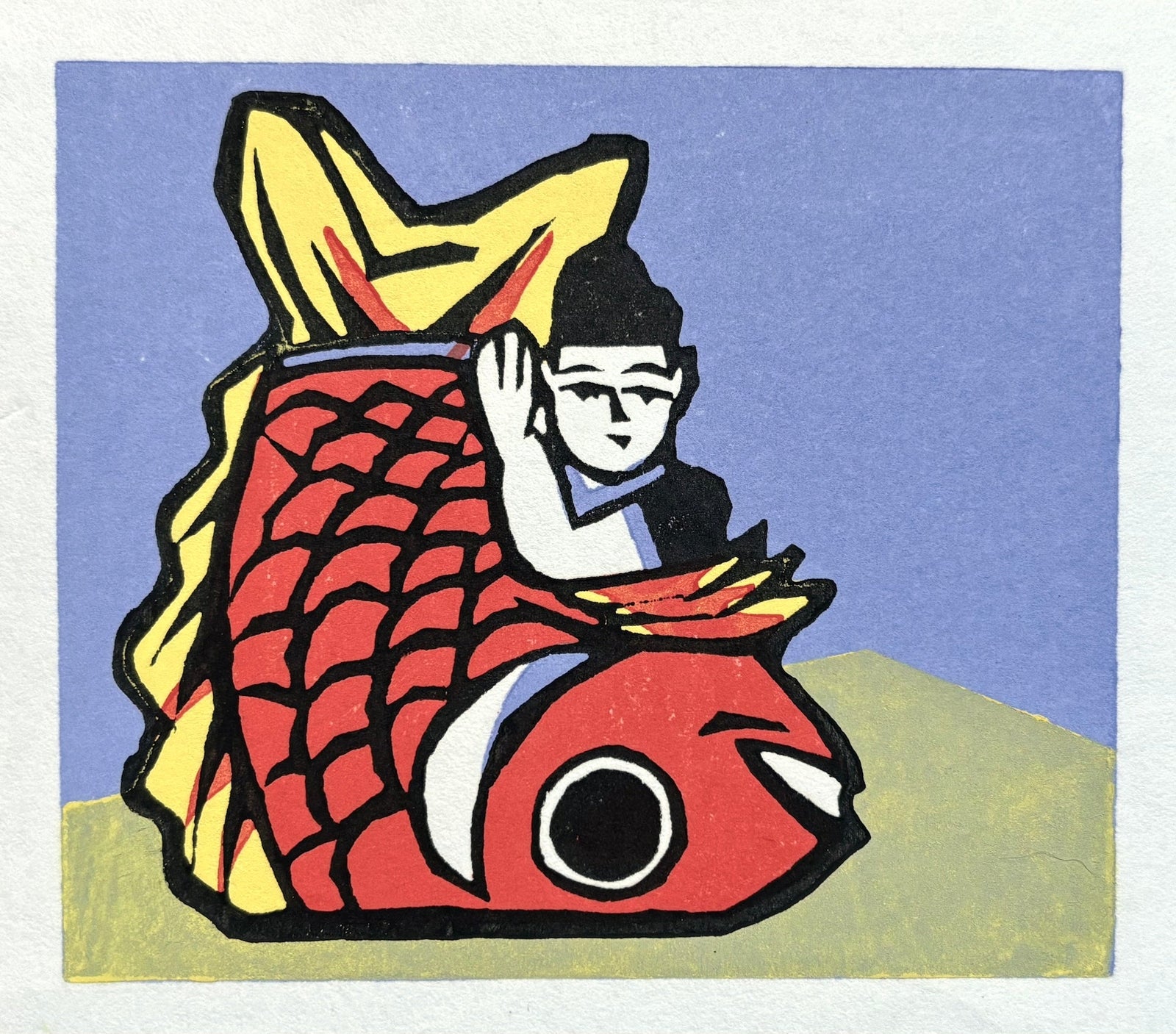  - Ebisu and Red Sea Bream - Yoshio Kanamori - SAKURA FINE ART