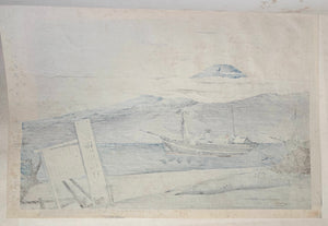 - Ejiri-kō Funatukiba (Landing Place at Ejiri Port, from the series Thirty-six Views of Mt. Fuji) - Tomikichiro Tokuriki - SAKURA FINE ART