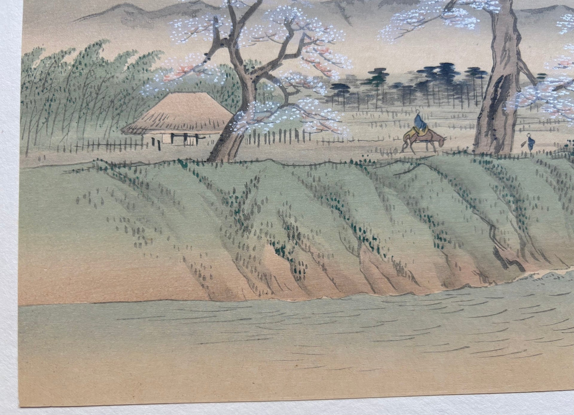  - Fuji Jū - Nikei no uchi, Koganei - zutsumi (The Embankment at Koganei in Musashi Province, From Twelve Views of Mt. Fuji) - SAKURA FINE ART