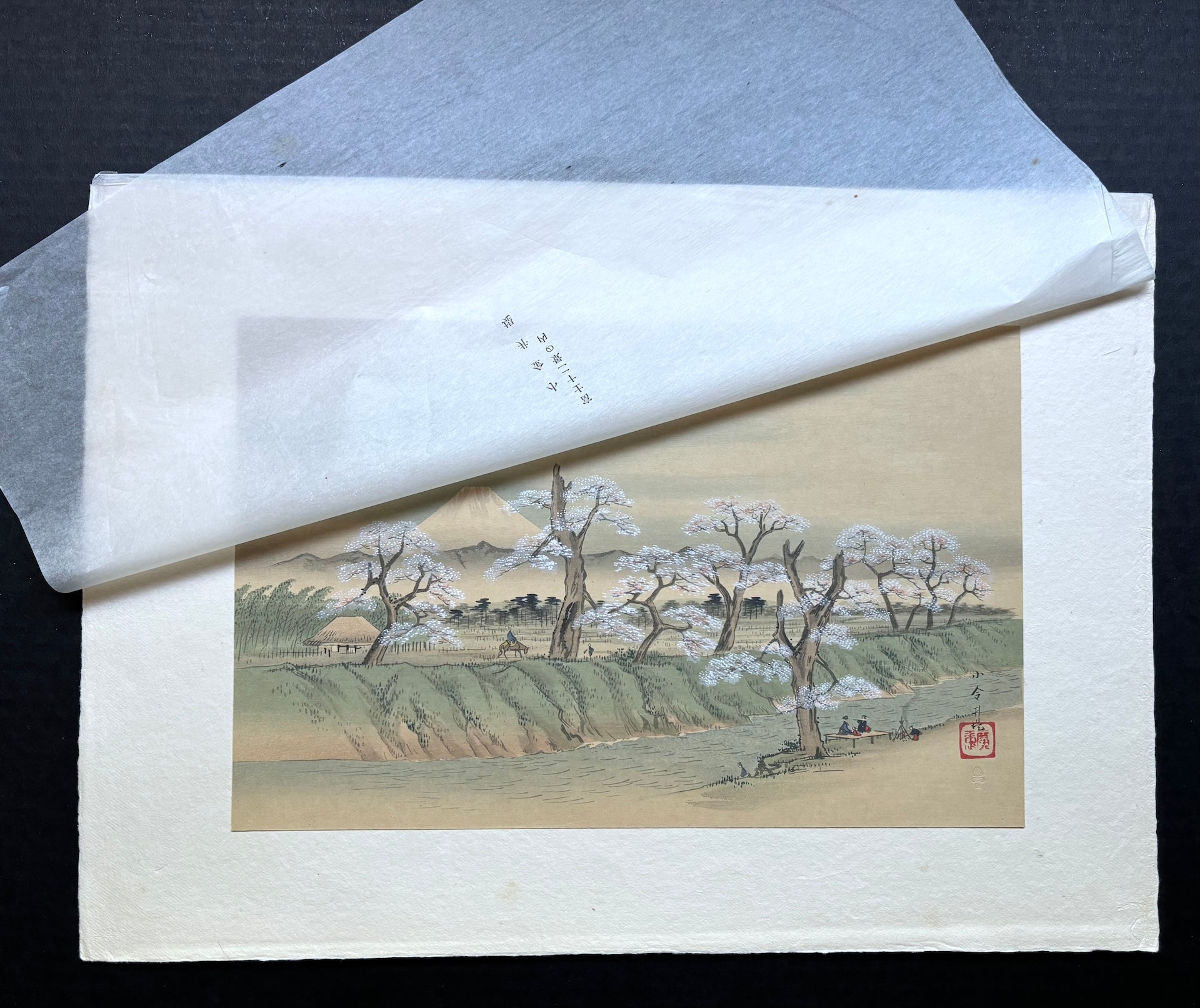  - Fuji Jū - Nikei no uchi, Koganei - zutsumi (The Embankment at Koganei in Musashi Province, From Twelve Views of Mt. Fuji) - SAKURA FINE ART