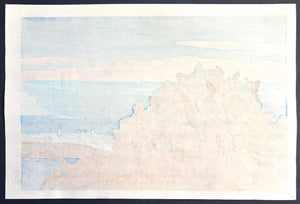  - Fukiura Kaigan Juroku Rakan - iwa (The Stone Statues of the Sixteen Arhats at Fukiura Coast) - Tomikichiro Tokuriki - SAKURA FINE ART