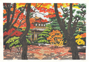  - Ginkakui - ji (Ginkaku - ji Temple in Autumn, Kyoto) - Masao Ido - SAKURA FINE ART