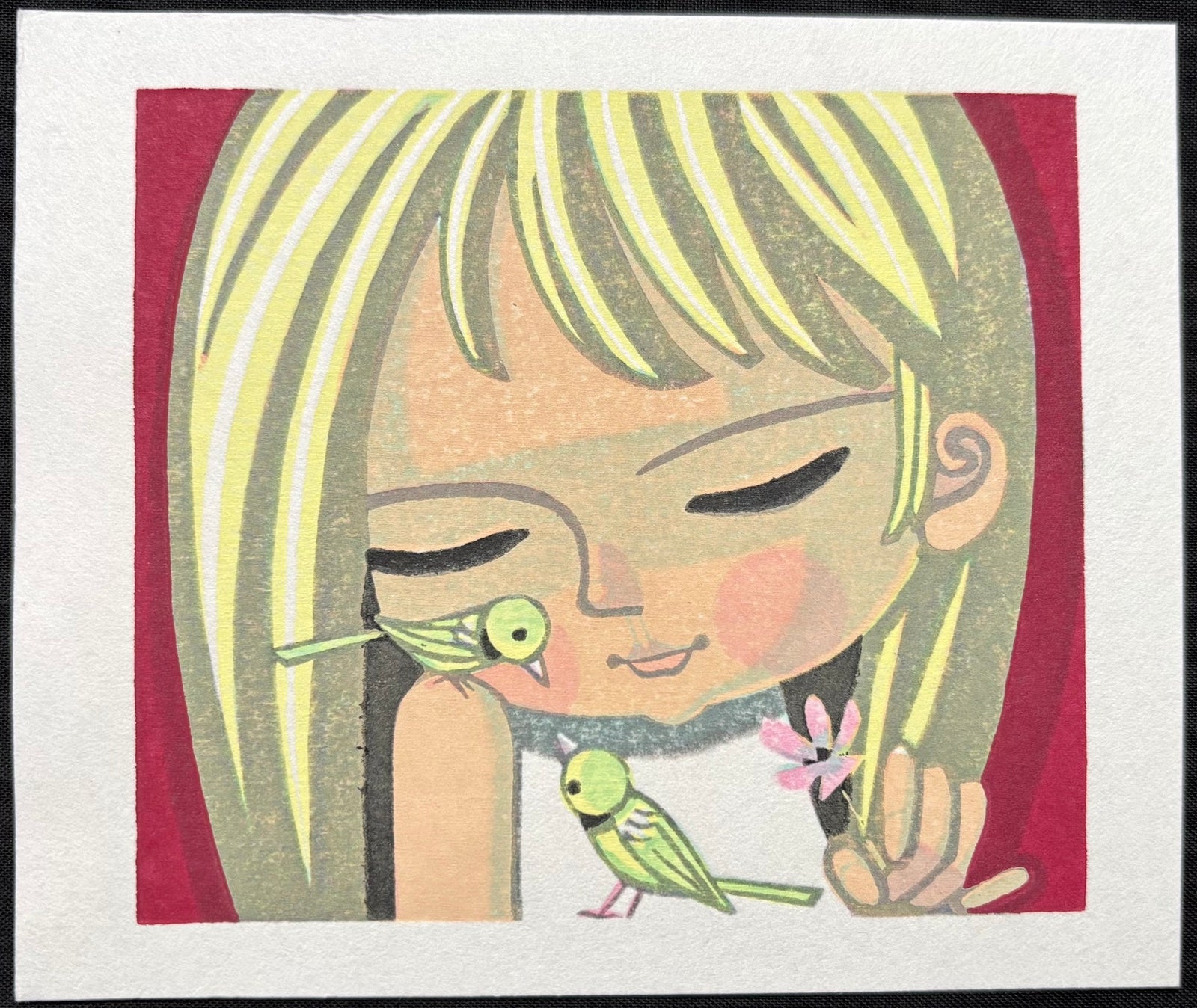  - Girl and Birds, 2000 - Shuzo Ikeda - SAKURA FINE ART