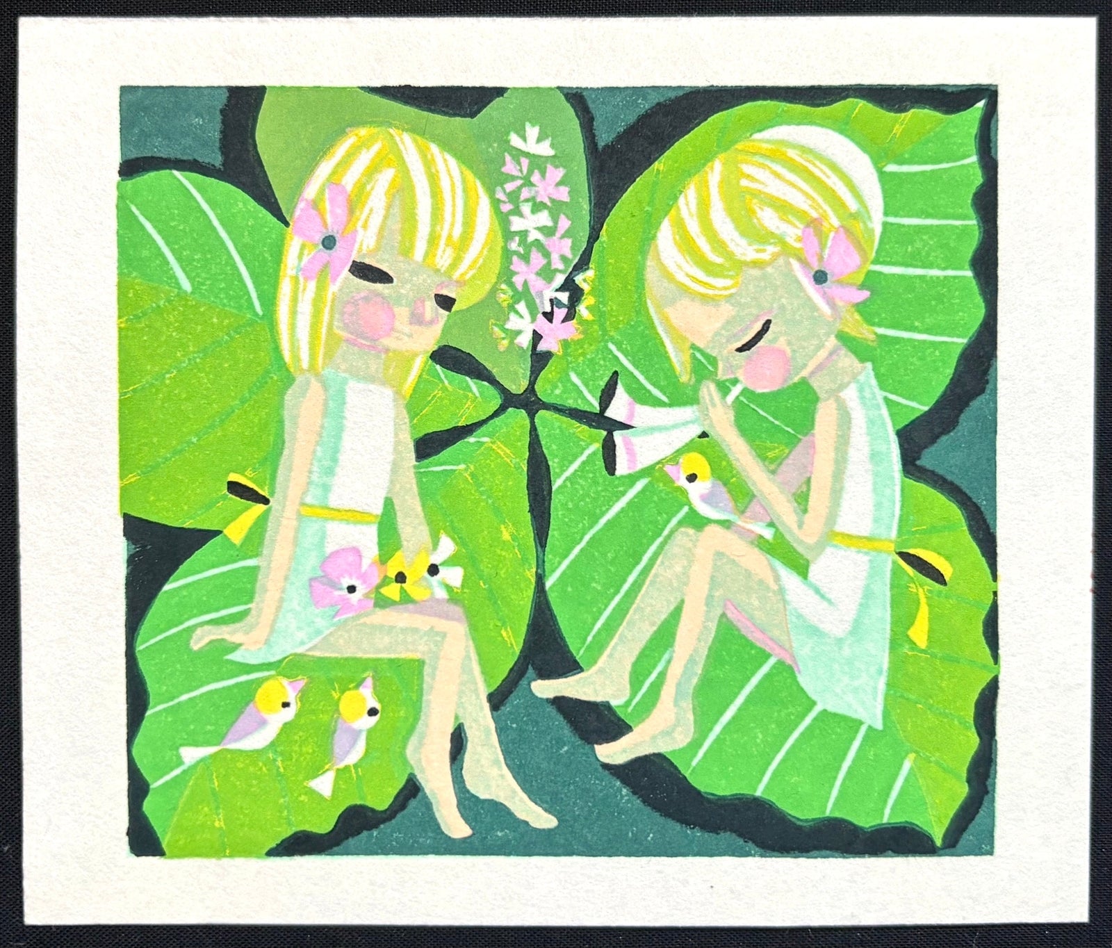  - Girls and Birds - Shuzo Ikeda - SAKURA FINE ART