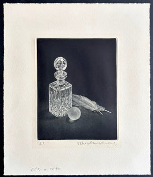 - Glass Bottle and Feathers - Kazuo Yamaguchi - SAKURA FINE ART