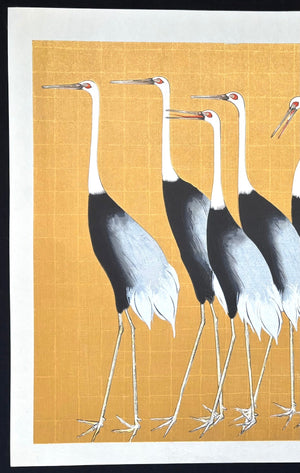  - Gunkaku - zu (Flock of Japanese Red Crown Cranes) - Korin Ogata - SAKURA FINE ART