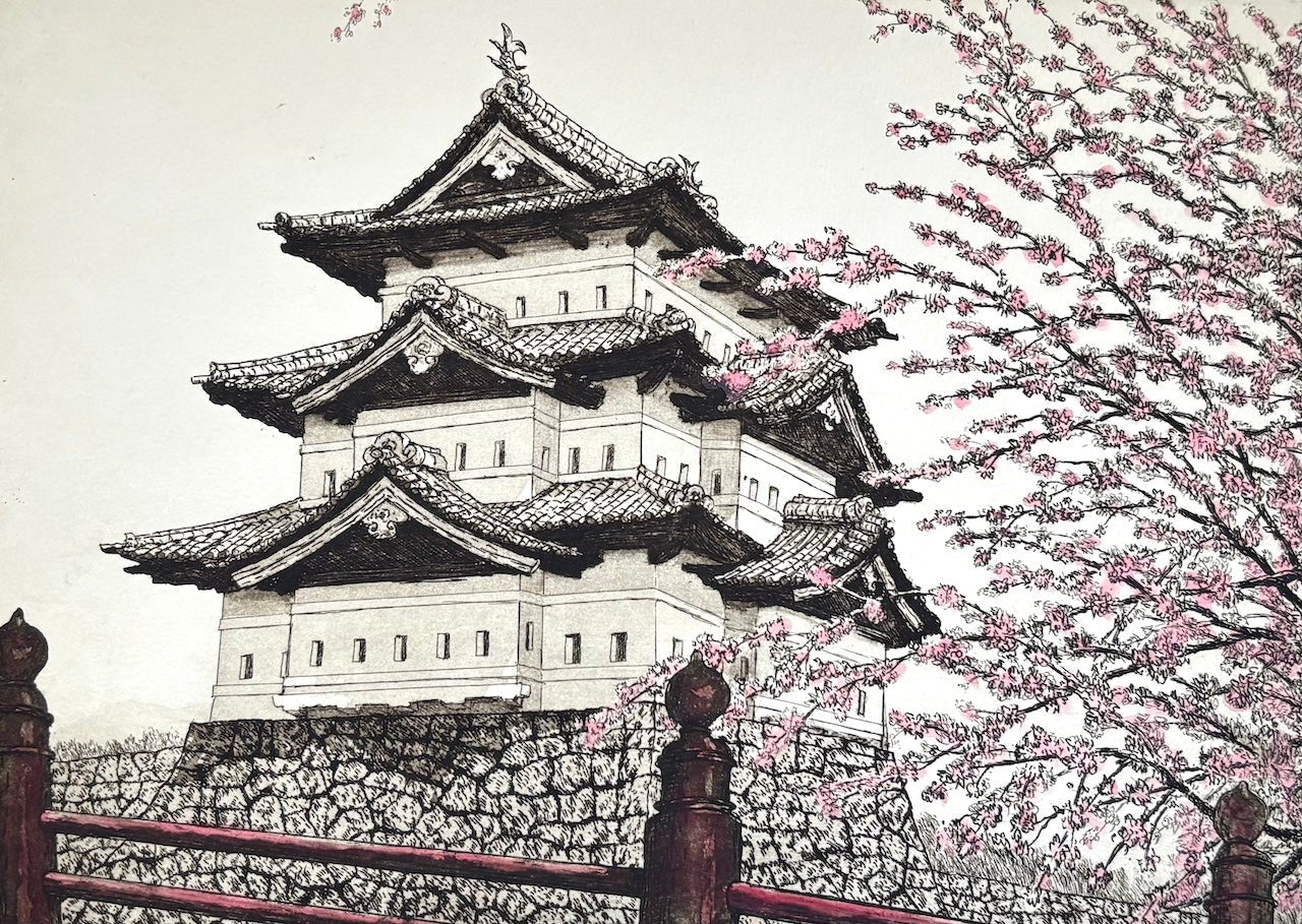  - Haru, Hirosaki - jo (Hirosaki Castle in Spring) - Hiroto Norikane - SAKURA FINE ART