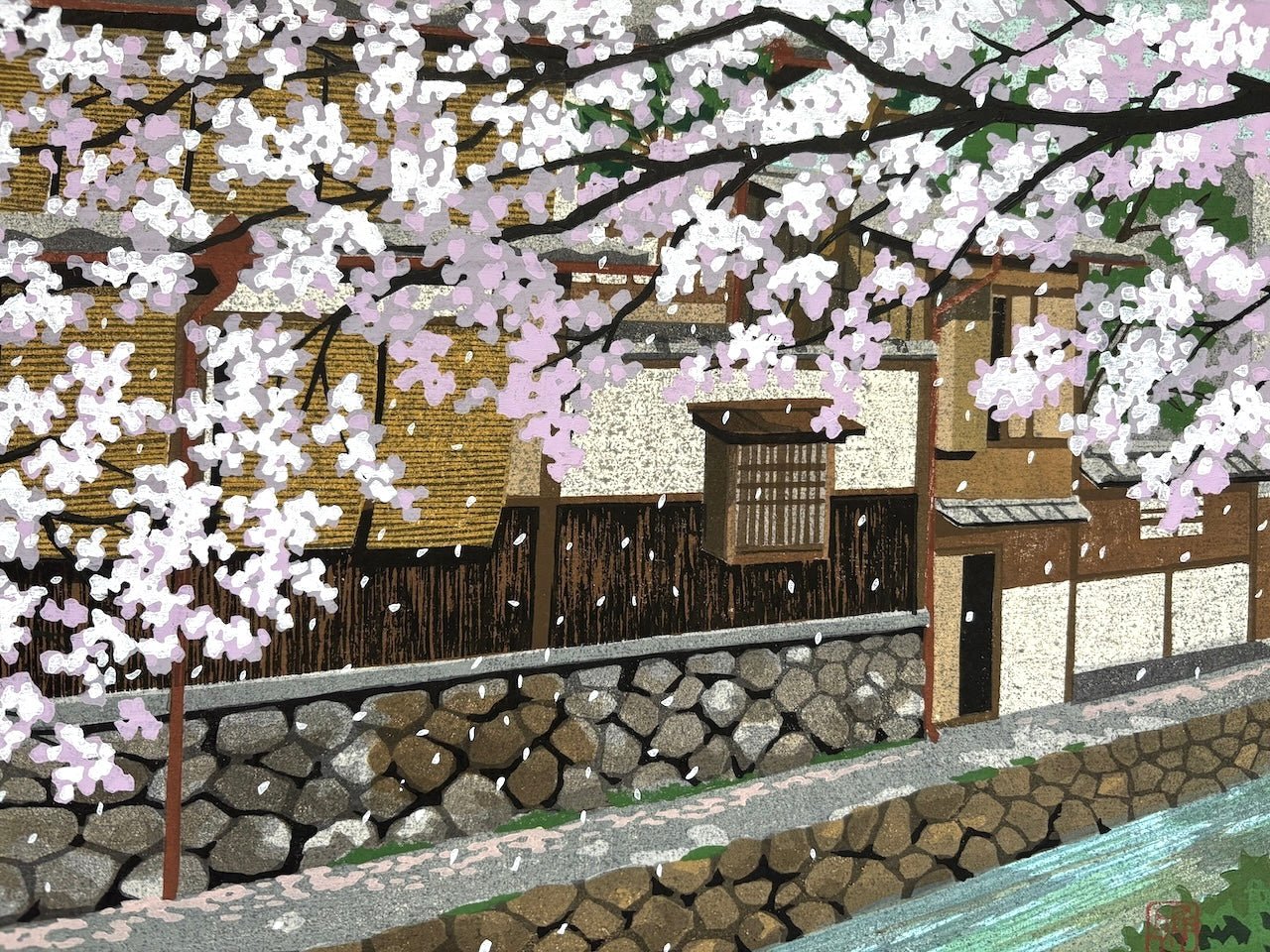  - Haru no Takase - gawa (Takase River in Spring) - Masao Ido - SAKURA FINE ART